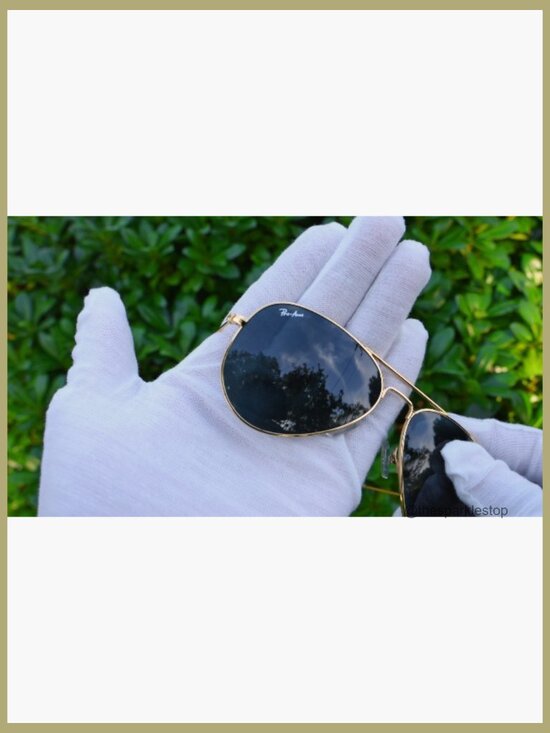 Metal Frame Glass Lens Aviator Sunglasses UV400 Protection
